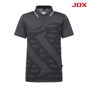 [JDX 신상] 남성 심볼 요꼬에리 티셔츠 (멜란지 그레이)