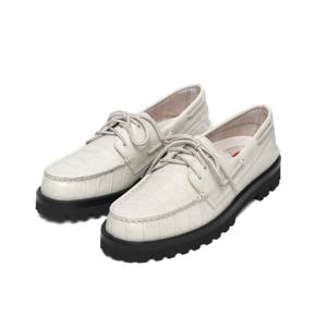 [공식] 말본골프 [MALBON x SPERRY] 악어 보트슈즈 IVORY