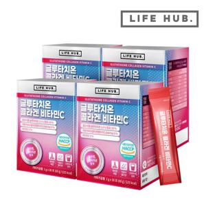 라이프허브 글루타치온 콜라겐 비타민C 분말 스틱 4세트