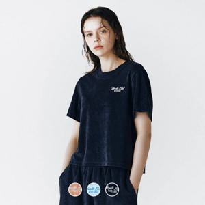 [지오다노]여성 여름 루프 테리 타월 셋업 크롭 티셔츠 324521