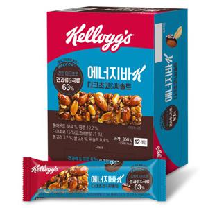 켈로그 에너지바K 다크초코 씨솔트30g x 12개