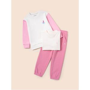 [15%쿠폰][빈폴키즈]컬러 포인트 스?셔츠 3SET 라이트 핑크(BI4141U02Y)