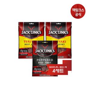 잭링크스 육포 기획세트 데리야끼100g 2팩+페퍼드100g1팩_4세트