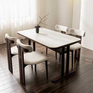 헤이몰리 반즈 세라믹 원목 4인 식탁 테이블 세트(의자)