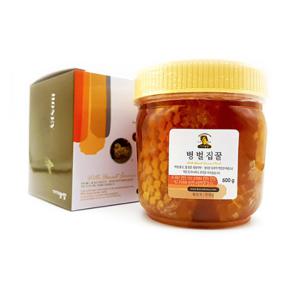 [자연맛남] 국내산 토종방식 꿀 병 벌집꿀600g(병포장)