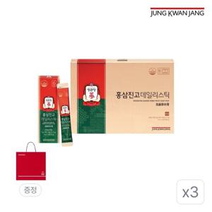 정관장 홍삼진고 데일리스틱 3박스(총 60포) x 쇼핑백3장