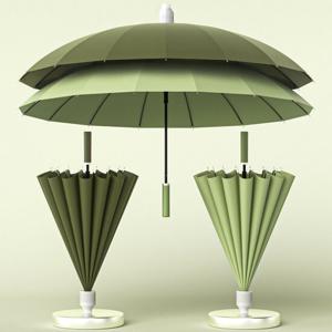 (LND) 파스텔 16K 자바라 자동 장우산 우산 빗물 받이 커버 일체