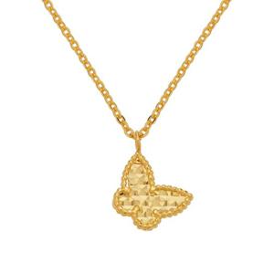 한국금다이아몬드 순금목걸이 밀그레인 나비 24K 7.5g 18K장식