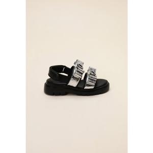 [슈콤마보니]SUECOMMA BONNIE DG2AM24013SVX Ribbon point sandal(silver)