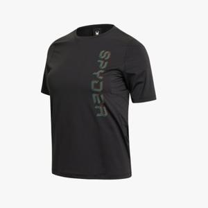 [스파이더 본사] 여성 그래픽 레터 라인 트레이닝 티셔츠 SPGMCNRS252WBLK