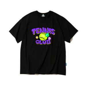 Purple Tennis Club Graphic T-Shirts - Black