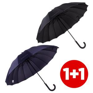 (1+1) 까르벵 16K 솔리드 곡자 자동 장우산
