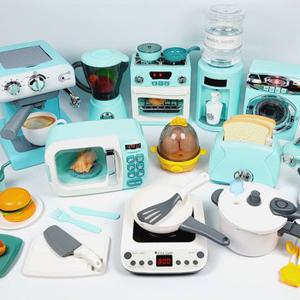 작동하는 주방놀이 시리즈 정수기 믹서기 전자레인지 토스터기 세탁기 오븐 역할놀이 장난감