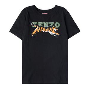 [겐조] 타이거 픽셀 로고 반팔 티셔츠 FD52TS0124SG 99J