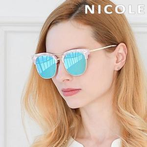 [니콜]선글라스 NI8002-핑크블루밀러