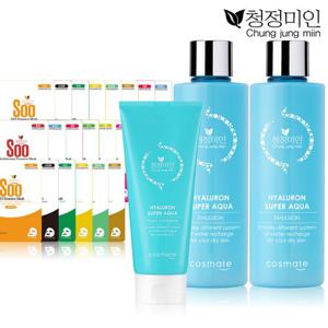 [청정미인] 히아루론 에멀전 300g 2개+폼클렌징 200g+마스크팩 20매