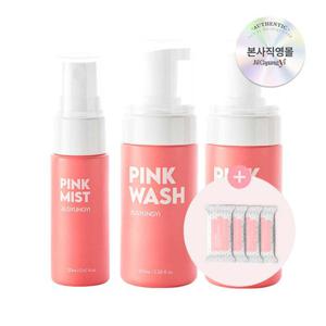 [질경이] 퍼퓸 여성청결제 핑크폼 100ml x2개+핑크 미스트 20ml+페미닌 티슈 x4개