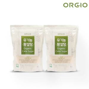 [오르지오]유기농사탕수수100% 비정제 원당 유기농황설탕 1kg x 2개
