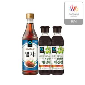 청정원 매실청650g 2개+멸치액젓1kg 1개