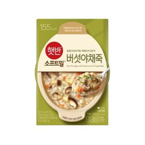 햇반 소프트밀 버섯야채죽 280g x 24팩 (용기형)