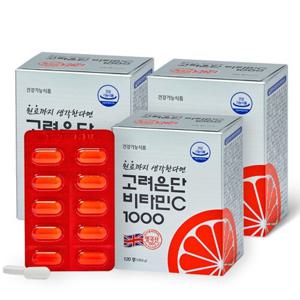 [AK PLAZA][고려은단] 비타민C 1000 고함량 영국산 비타민 120정 3박스 (12개월분)