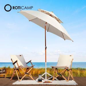 로티캠프 와이드 대형 감성 캠핑 파라솔 낚시파라솔 바람막이 220 꺾임형