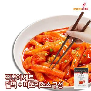 [미쓰리] 떡볶이  달인 밀떡 320g (3팩) + 2보통맛 50g (3팩) 총 6인분_박람회에서 인정!