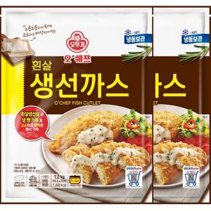 [오뚜기] 오쉐프 흰살 생선까스 (1200g) x 2봉