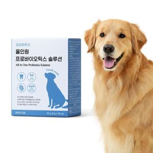 모모하우스 구강 유산균 강아지 면역력 영양제 올인원 프로바이오틱스 솔루션 1박스