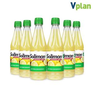 브이플랜 솔리몬 스퀴즈드 레몬즙 착즙 원액 6병 총 3L 레몬 수 주스