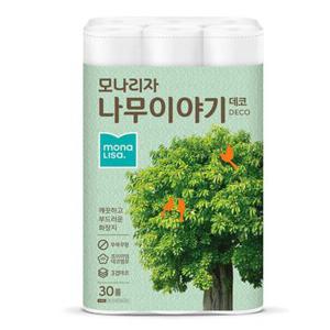 모나리자 친환경 나무이야기 데코 화장지 3겹 27M*30롤