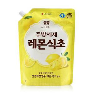 [친환경] LG생활건강 퐁퐁 레몬식초 리필 2L