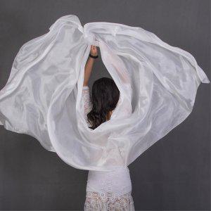 여자 실크 스카프 선물 공연 댄스 단색 밝은 질감 베일 숄 디자인 액세서리 밸리