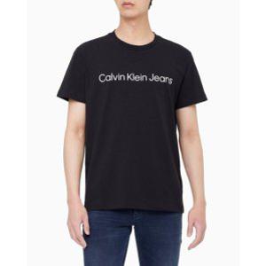 [갤러리아] [캘빈클라인 진]남성 레귤러핏 인스티튜셔널 로고 스트레치 반팔 티셔츠(J321612BEH)