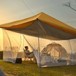 스파이더 사각 모기장 야외 원터치 캐노피 캠핑 모기장 차박 텐트 타프 스크린 대형 방충망 지퍼형