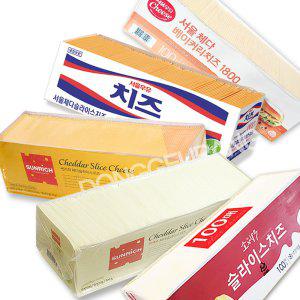 체다슬라이스 치즈 100매 모음/체다치즈/슬라이스치즈/썬리치/서울우유