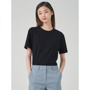 BEANPOLE LADIES [Green] 베이직 라운드넥 반소매 티셔츠 - 블랙