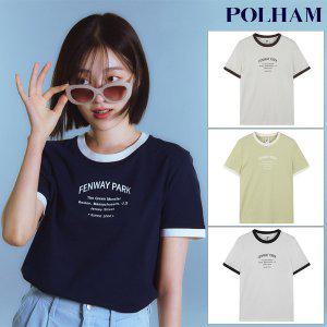 [현대백화점 신촌점] [폴햄] PHE2TR2040 여성 30수 코튼 링거 반팔 티셔츠