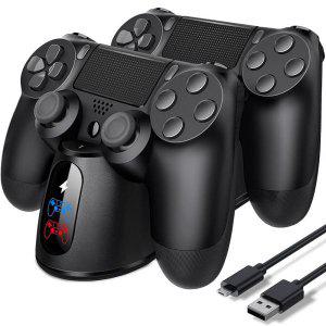 PS4 컨트롤러 충전기 스테이션, 플레이스테이션 4 듀얼쇼크 4 컨트롤러용 PS4 충전기 PS4 충전 스테이션,