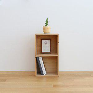 [갤러리데코] 삼나무 원목 2단 책장 330 DIY 책꽂이 공간박스