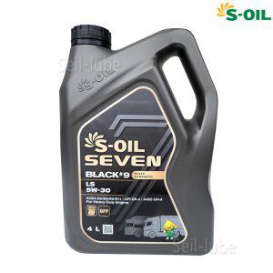 S-OIL 세븐 블랙 #9 LS 5W30 4L 100%합성 장수명 디젤엔진오일 LDF-4 M3677 MB 228.51 E6/E8/CK-4