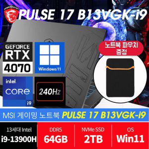 MSI Pulse 17 B13VGK-i9 QHD/윈11/RAM 64GB/SSD 2TB/마우스+파우치
