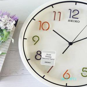 세이코 정품 12인치 벽시계 무소음 원형 아이방 시계