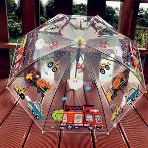 (소방차 소량 빠른 출고) 어린이 투명 우산 남아 자동차 등원 귀여운 기차 탈것 안전