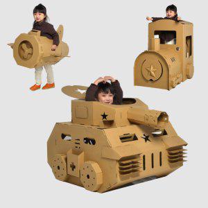 종이상자 DIY 키즈 종이박 비행기 기차 탱크