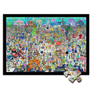 직소 퍼즐 1000 피스 만화 애니메이션 500 스펀지밥 퍼즐 300 어린이 교육퍼즐