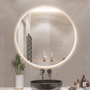 LED 원형거울 노프레임 화장실 욕실 거울 조명 호텔