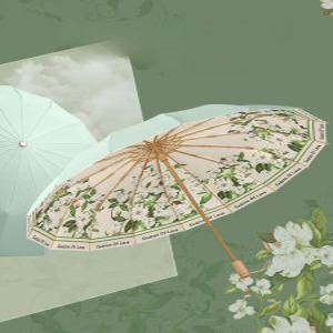플라워 3단 양산 16살대 자외선차단 양우산 꽃무늬 여성용 보호 우양산