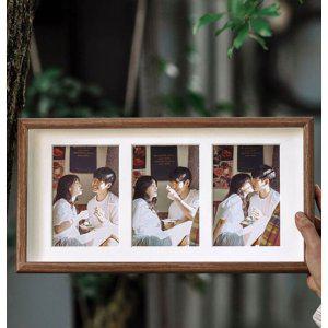 사진여러장액자 우드 액자 웨딩 포토 결혼 가족 사진 여러장 편집 제작