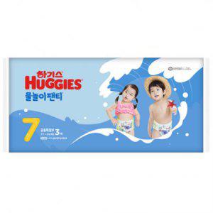 하기스 NEW 팬티형 수영장 기저귀 남여공용, 7단계, 3매 7단계 ×